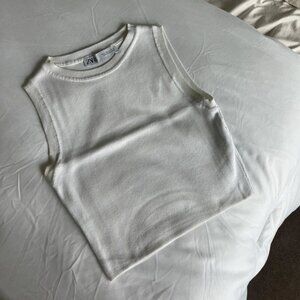 White crop top